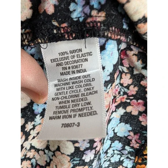 A.N.A Dress Women's Sz XS Floral Cottagecore Puff Sleeves Prairie Smocked Boho‎ - Picture 10 of 12